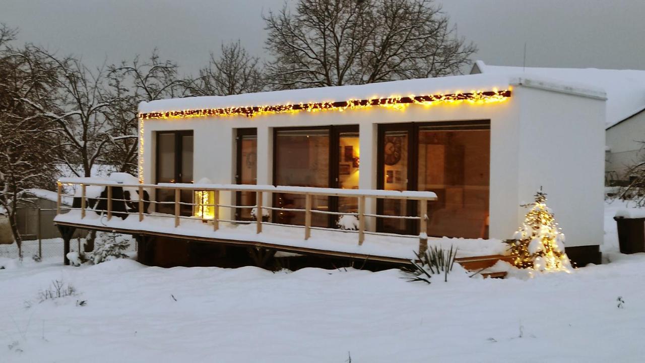 Ranch 66 - Moderni Tiny House Black Swallow Ve Stylu Route 66 Se Saunou A Bazenem Trsice Exterior photo